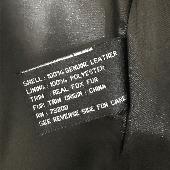 Marvin Richards Leather Jacket with Fox Fur - Picture 4 of 4